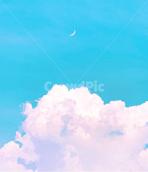 구름,하늘,달,감성,뭉게구름