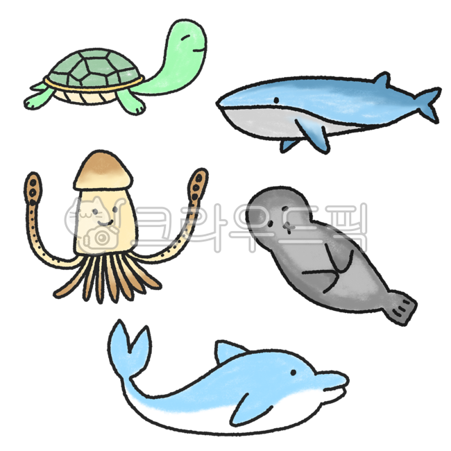 거북이,오징어,고래,돌고래,물범,물개,바다생물,바다동물,해양생물,해양동물,멸종위기,멸종,멸종위기동물,바다,동물,animal,sea,whale,turtle,squid,dolphin,동물보호,보호,멸종위기동물보호,귀여운,손그림,일러스트,낙서,크레파스,색연필,그림일기,귀여운동물,귀여운일러스트,귀여운그림,동물친구,동물친구들