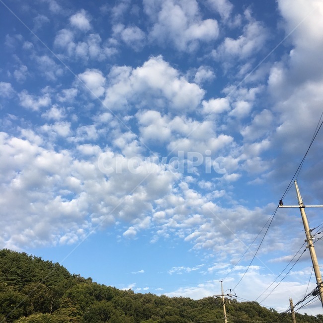 하늘,구름,산,자연,맑은하늘