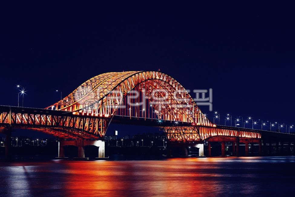 night view,Banghwa Bridge,building,Banghwa Bridge night view,bridge,Korea,architecture
