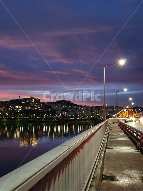 bridge,한강,하늘,sky,야경,밤하늘,road,building