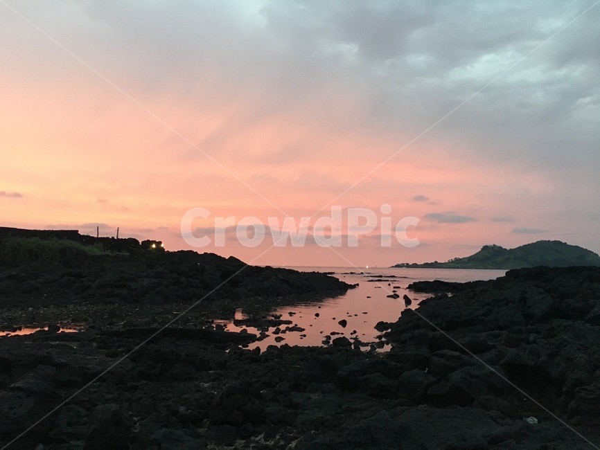 제주도,노을,핑크,하늘,감성,자연,풍경,nature,landscape,outdoors,옥외
