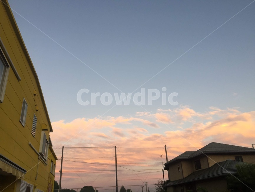 하늘,sky,cloud,구름,건물,builiding,twilight,해질녘,노을