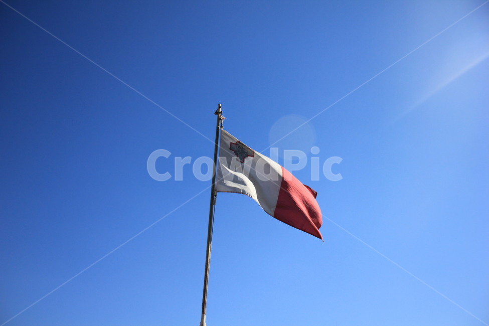 국기,몰타,몰타국기,파란하늘,국기계양,외국국기,flag,malta