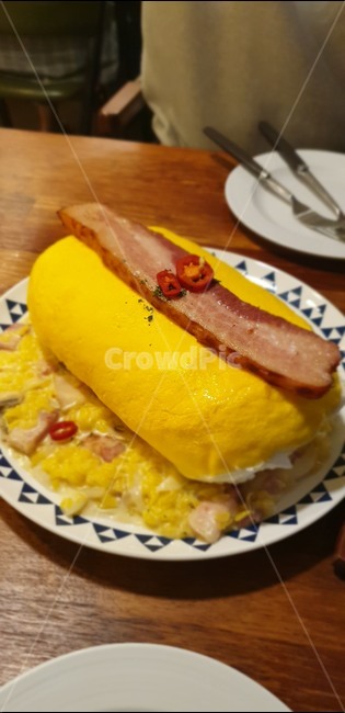오므라이스,베이컨,볶음밥,계란밥,밥,음식,식재료,요리,food,cook,meal,dishes,food reserves