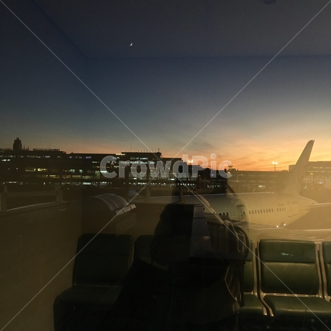 공항,노을,sunset,비행기,airplane,airport,셀피,출발