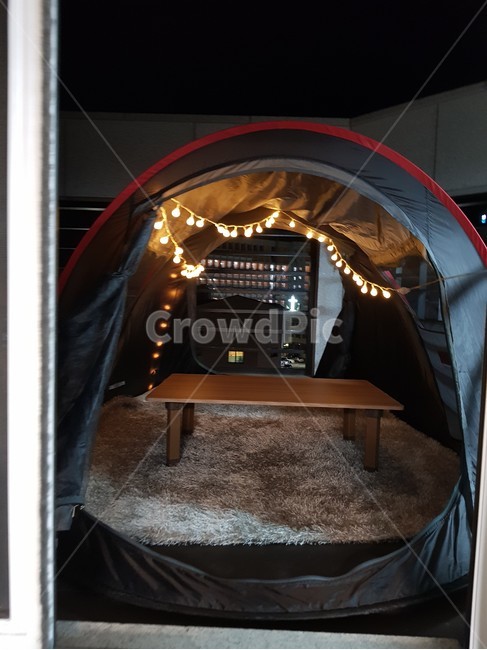옥외,테라스,텐트,구슬조명,tent