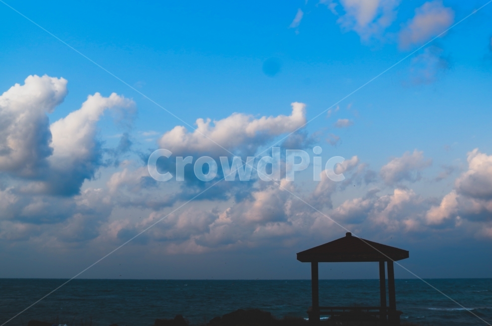 바다,하늘,구름,정자,제주도,겨울바다,자연,풍경,수평선,겨울,자연,풍경,nature,landscape,outdoors,옥외