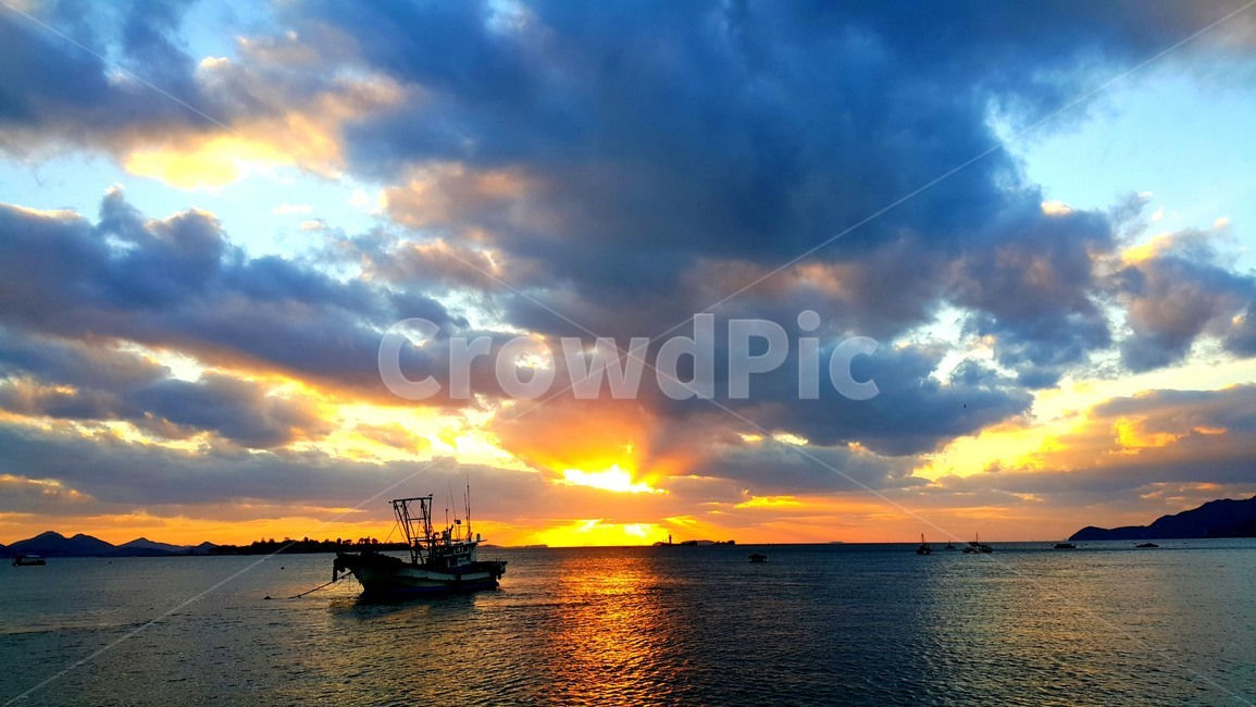 하늘,풍경,바다,해변,저녁노을,노을,바다노을,eveningglow,see,sky,항구,물,water,port,포트,cloud,구름