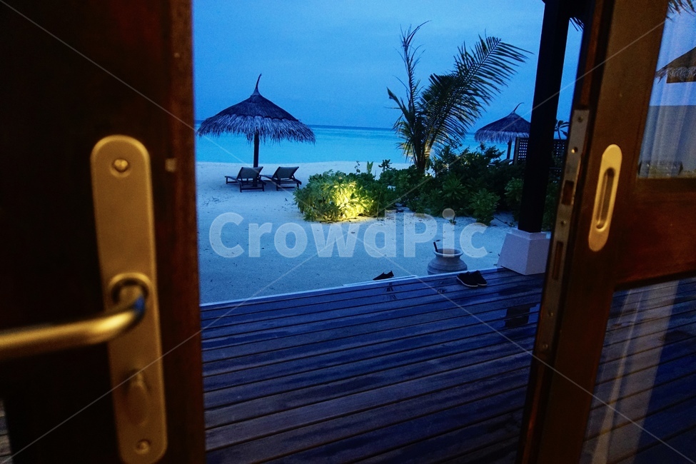 해변,바다,모래사장,휴양지,야경,노을,몰디브,파라솔,휴가,해외여행,beach,sunset,자연,풍경,nature,landscape
