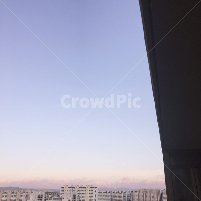 노을,가을,하늘,sky,cloud,적운,하교길,복도