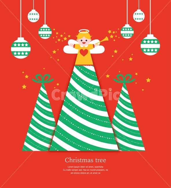 크리스마스,트리,트리장식,겨울,별,방울,천사,겨울,계절,winter,season,메리크리스마스,성탄절,merry christmas,그래픽,일러스트레이션,graphic,illustration