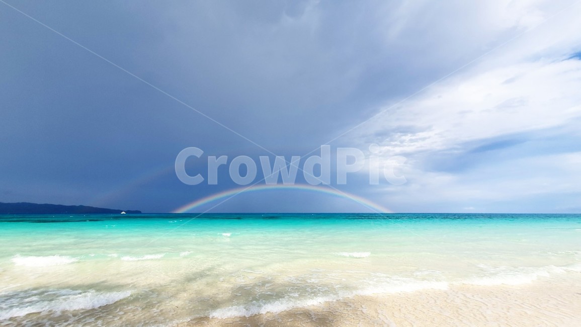 보라카이,바다,해변,감성,무지개,노을,파도,beach,rainbow,sun,sea,ocean,wave