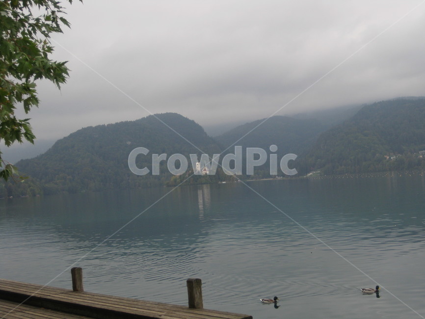 outdoors,nature,야외,자연,호수,물,산,블레드,슬로베니아,안개,lake