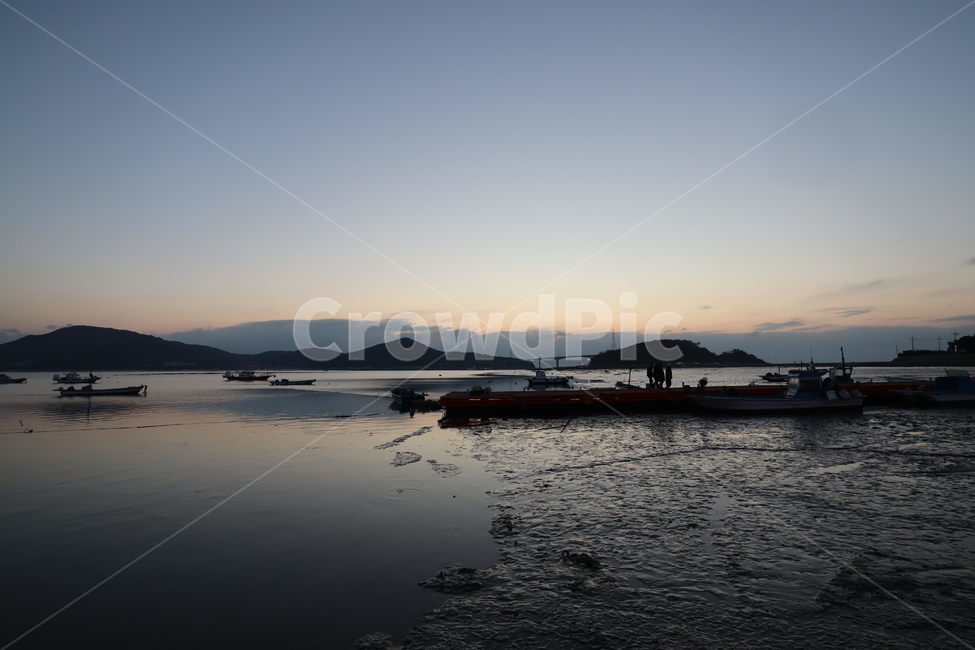 shoreline,해안선,water,바다,ocean,연안,인천,저녘,노을,옥외,갯벌