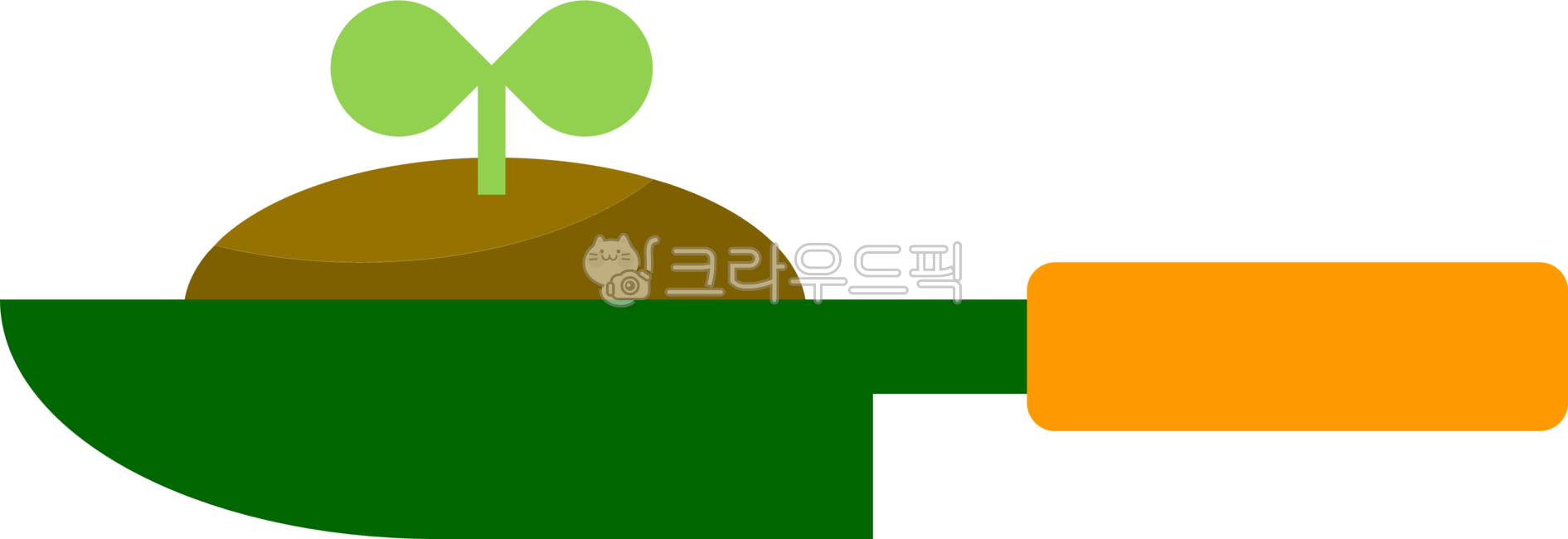 일러스트,정원,가드닝,텃밭,가꾸기,정원용품,모종삽,새싹,싹,식물,모종