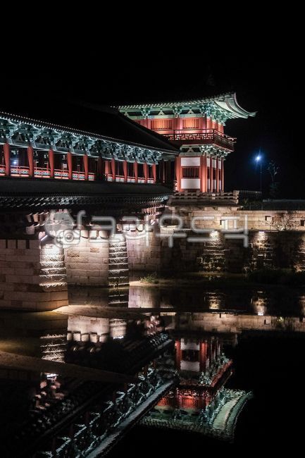 야경,월정교,경주,한옥,한국