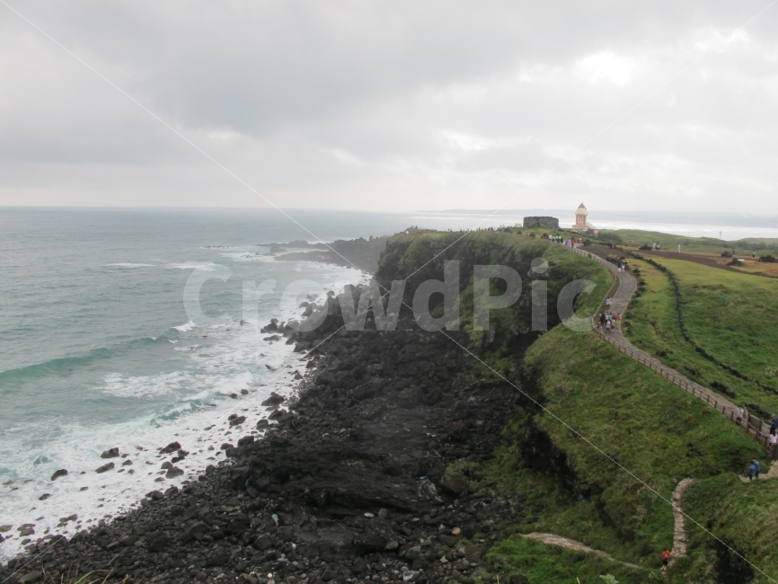 바다,섬,풍경,제주,안개,비,흐린,자연,풍경,nature,landscape,제주도,jeju,jeju island,promontory,곶,slope,경사