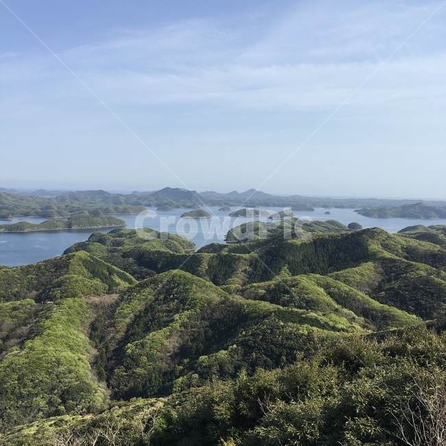 산등성,산봉우리,바다,산,물