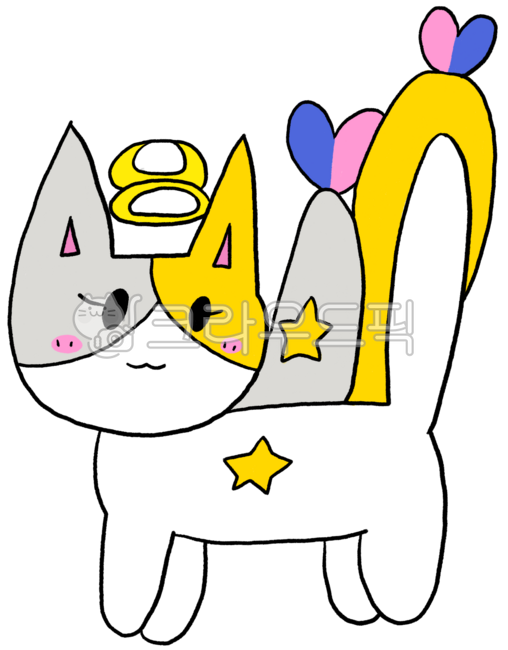 고양이,천사,천사고양이,별모양,하트,날개,냥냥이,고양이일러스트,귀여운동물,애묘