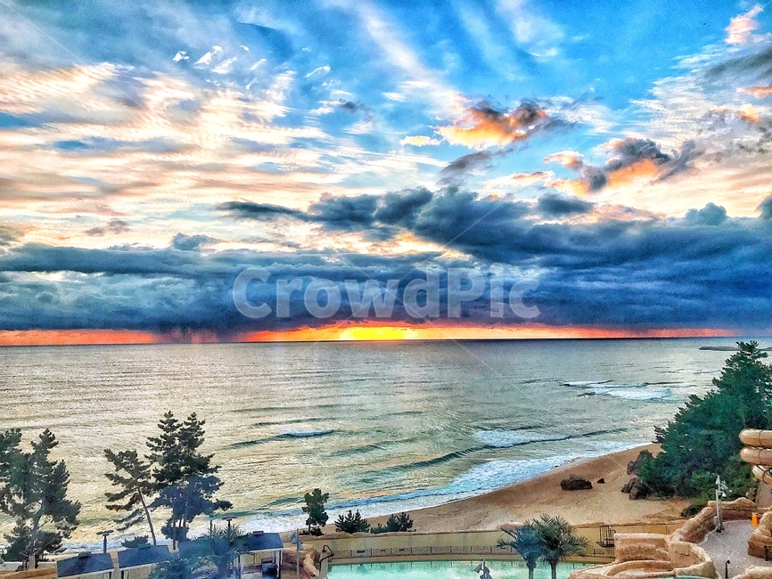 아침,바다,일출,지평선,구름,자연,풍경,nature,landscape,해변,바다,beach,sea,outdoors,옥외,water,물,ocean,대양,shoreline,해안선