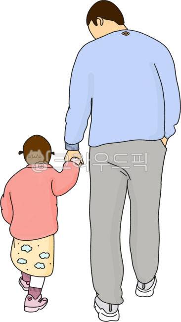 아빠와딸,한부모,산책,걸음마,겨울,가을,걸음,손잡고걷기,아빠,딸아이,딸,아기,남성,따뜻한,인쇄,엽서,출력,다정한,핑크,블루,어린이,손,손잡기,체온