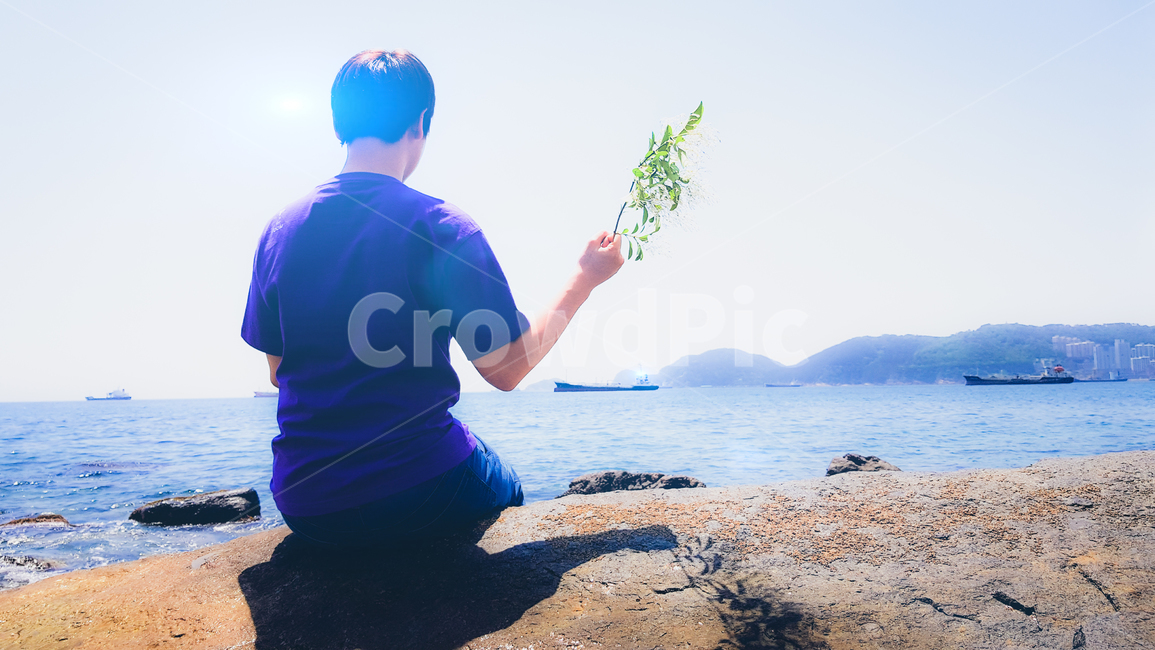 바닷가,해안가,뒷모습,여름,바다