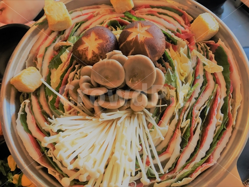 밀푀유나베,고기,야채,신선한재료,버섯,japanese,food,hot,soup,음식,식재료,요리,food,cook,meal,dishes,food reserves,채소,야채,vegetables,일식,일본음식,일본요리,Japanese food,Japanese dishes,Japanese meal,Japanese cook