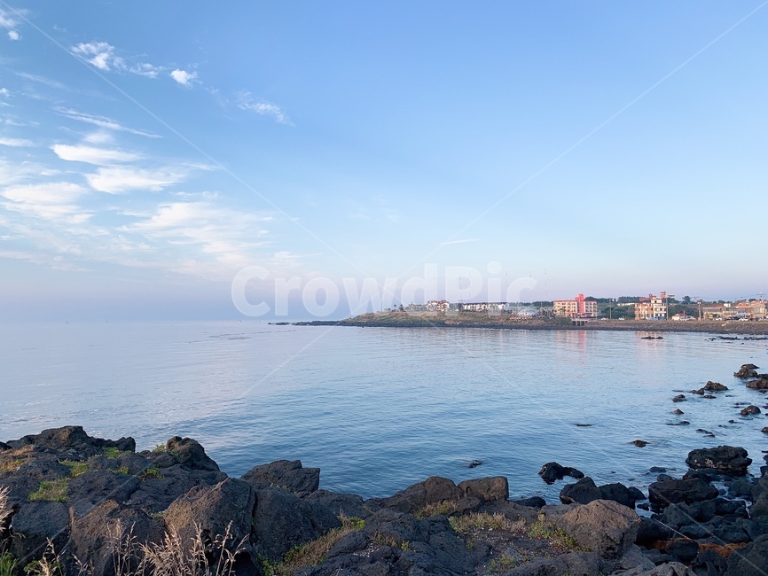 제주,바다,하늘,바위,노을,구름,건물,자연,jeju,nature,sky,cloud,beach,sea,rock,sunset,building