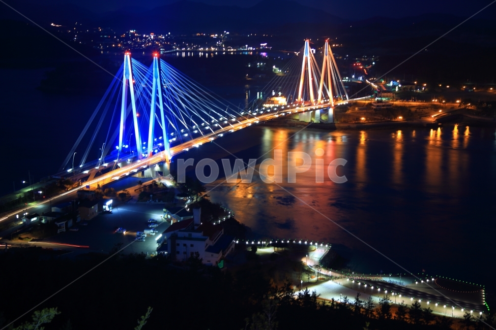 진도대교,야경,바닷가,자연,풍경,야경,밤,풍경,nightscape,night,landscape,도시,city,한국도시풍경,한국도시경관,korea cityscape,building,건물,bridge,다리