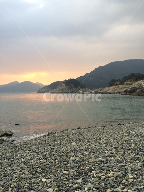 신선대,노을,석양,바다,몽돌,자연,풍경,nature,landscape,dirt road,흙길,gravel,자갈,road,도로,promontory,곶