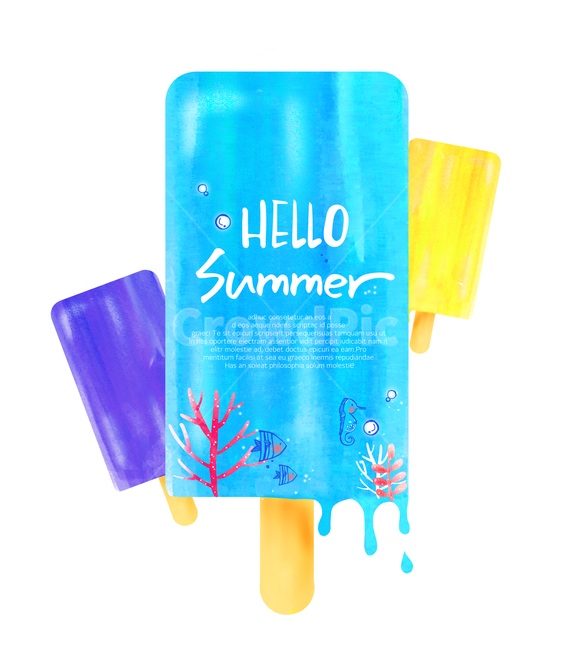 아이스크림,해마,열대어,물고기,해초,산호,수채화,여름,감성,바다,여름,계절,summer,season,음식,식재료,요리,food,cook,meal,dishes,food reserves,디저트,간식,후식,dessert,snack,그래픽,일러스트레이션,graphic,illustration