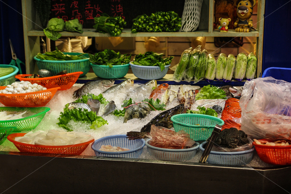 야채,시장,생선,대만,taiwan,대만식당,후레쉬,fresh,얼음,바구니,시장,마트,마켓,market,mart,market place,음식,식재료,요리,food,cook,meal,dishes,food reserves,수산물,해산물,fishery products,seafood