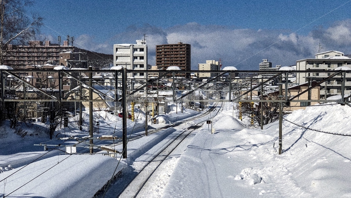 풍경,겨울,삿포로,기찻길,지하철길,눈,landscape,일본,snow,감성,감성사진,겨울,계절,winter,season
