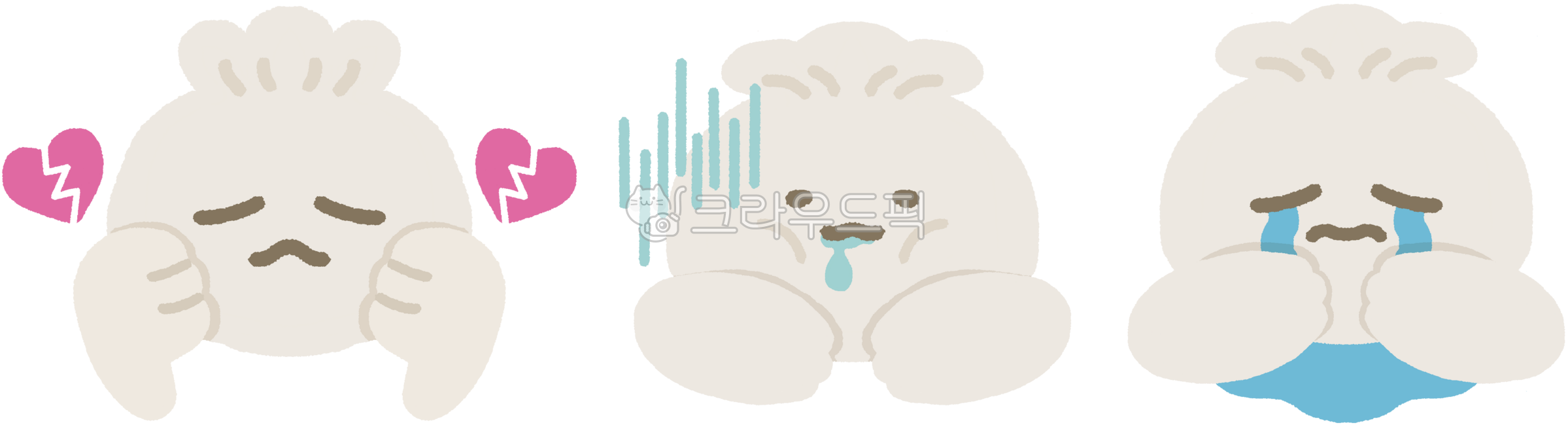 Dumplings,dumpling characters,I hate it,it's not that good,disappointment,tears,reviews,I'm hungry,emotional illustrations,reviews,evaluations,review stickers,ratings,emoticons,cute illustrations,character illustrations,cute,expre