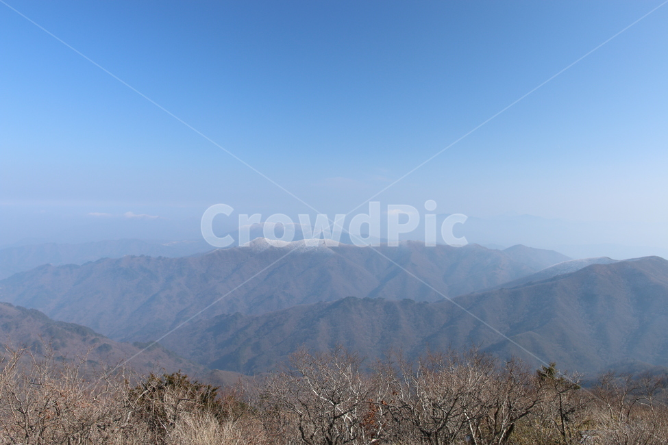 덕유산,정상,겨울산,경치,산,산맥