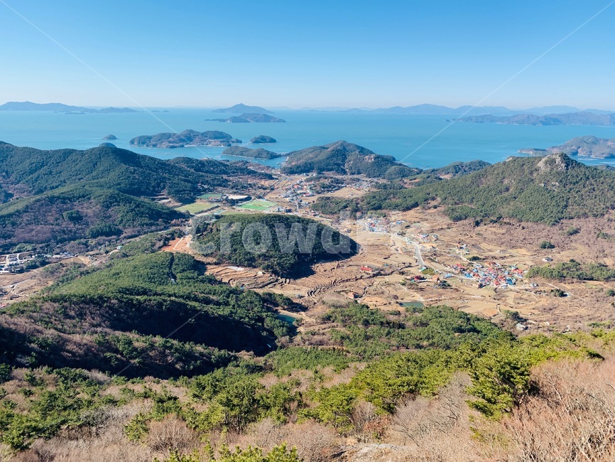 산,하늘,바다,섬,한려수도,낮,mountain,sky,sea,ocean,island,daytime,자연,nature