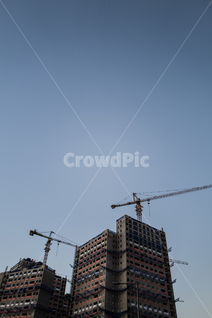 constructioncrane,건설크레인,아파트,sky,construction