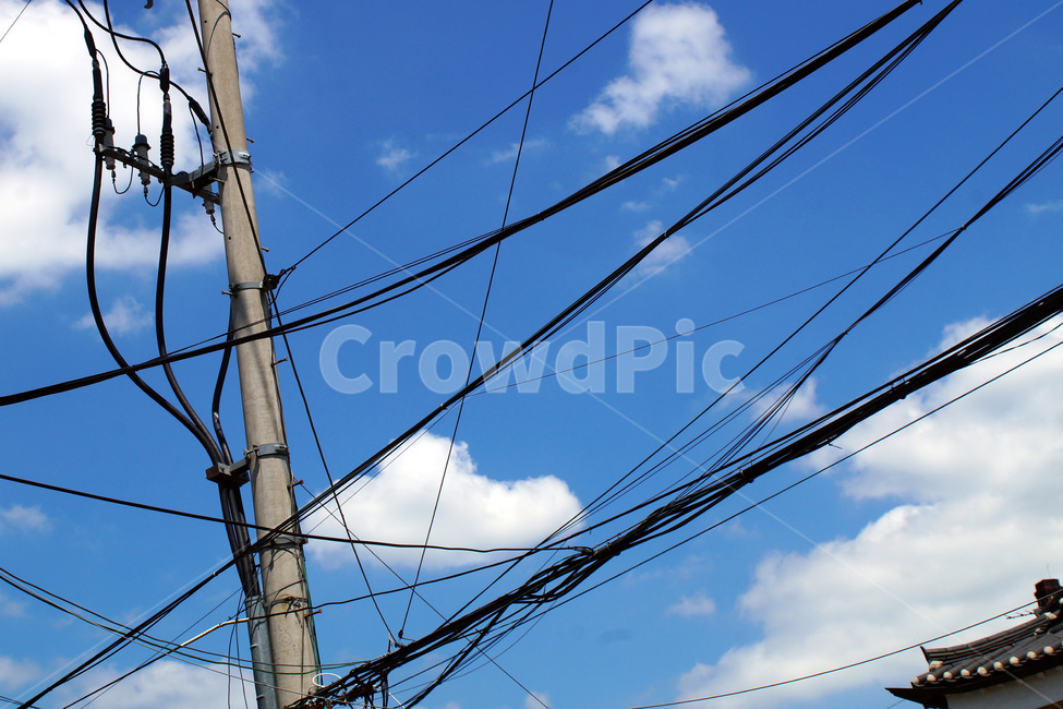 전신주,케이블,전선,한옥,하늘,구름,telegraphpole,cable,wire,hanok,sky,cloud