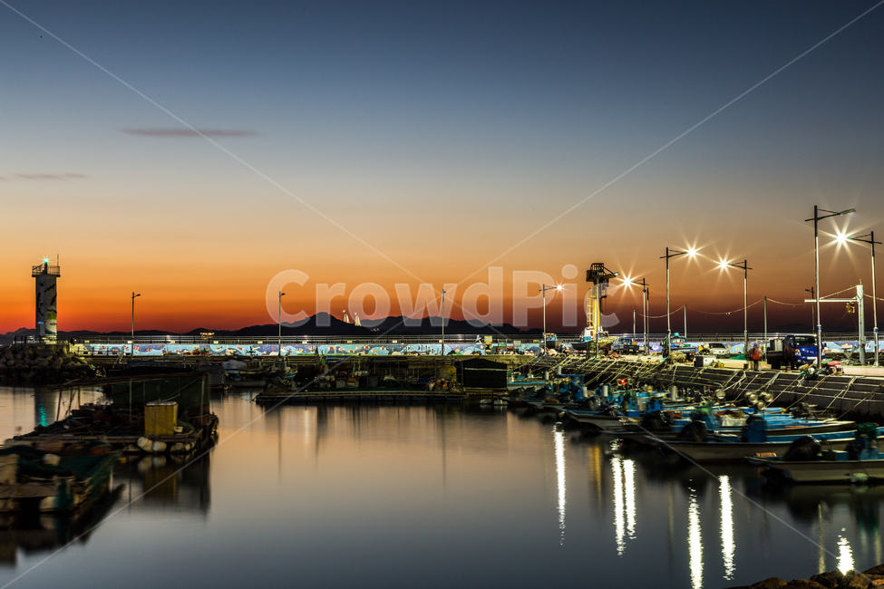 landscape,nightscape,노을,포구,sunset
