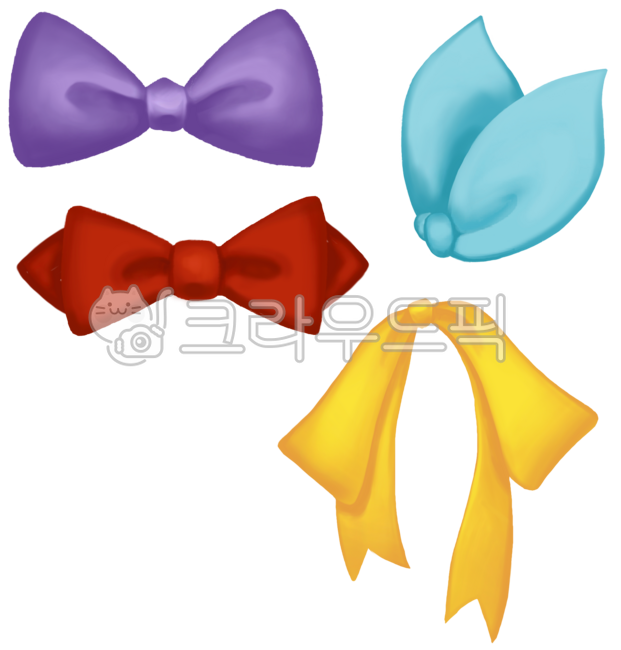 리본,노란리본,하늘색리본,보라리본,빨간리본,축제,손그림,일러스트,귀여운