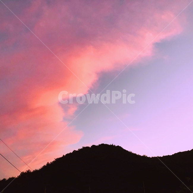 하늘,노을,분홍하늘,sky,sunset