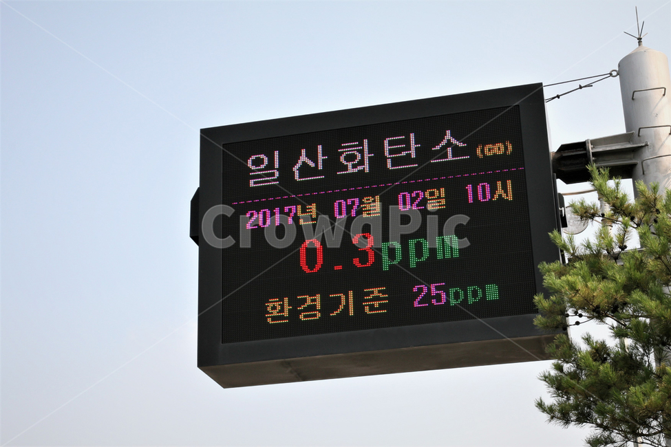 일산화탄소,안내,전광판,예보,현황