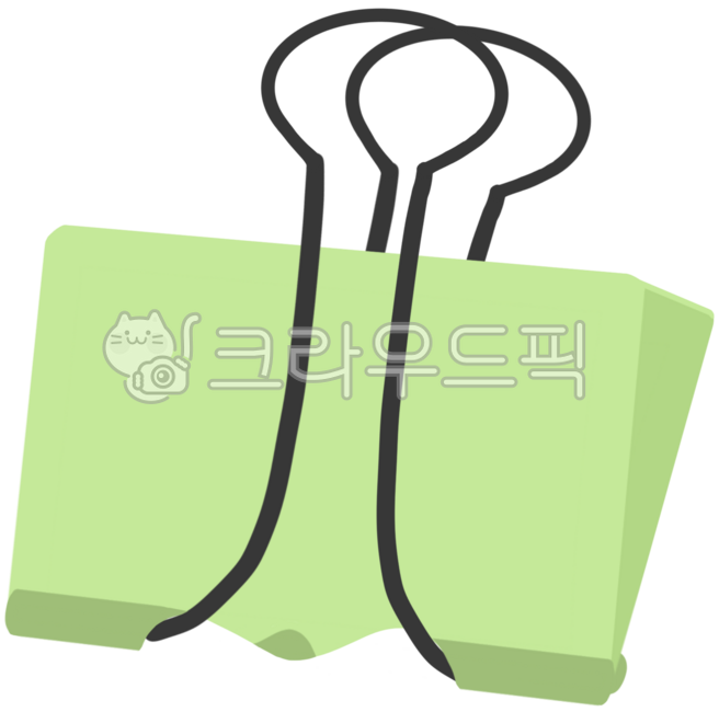 Clip,office supplies,light green,concise,functional,simplicity,stationery,simple,simple,school,stationery,clip,paperclip