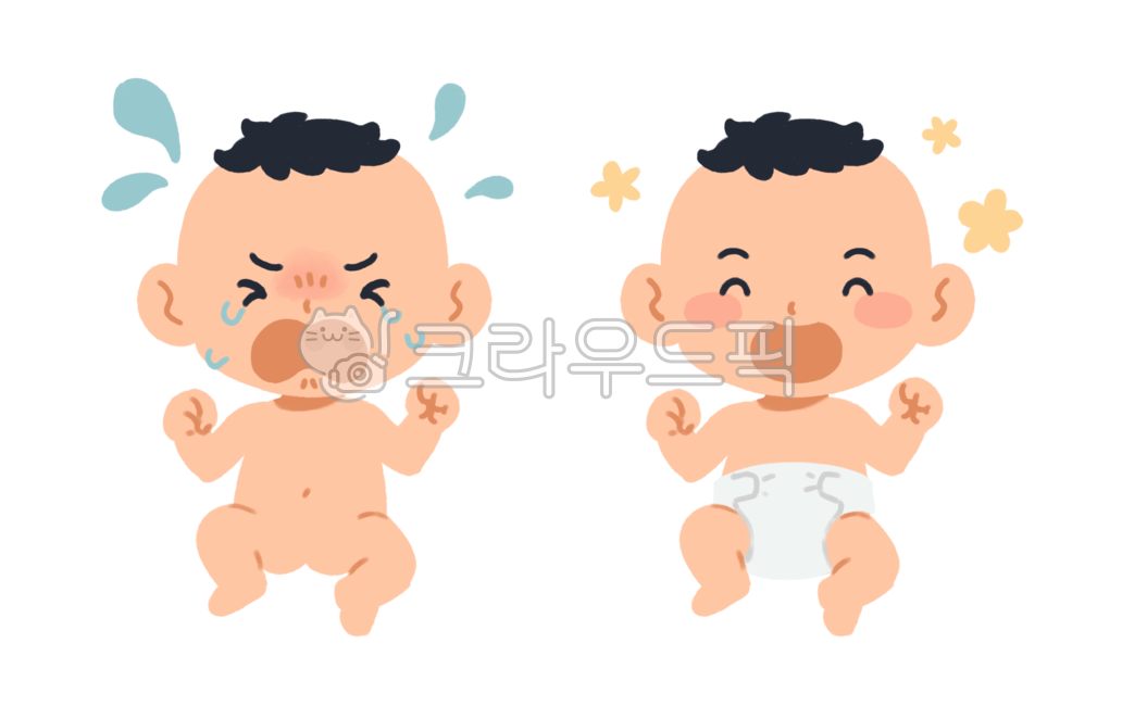 아기,우는아기,우는,눈물,기저귀,웃음,행복,아기일러스트,일러스트,사람,baby,cryingbaby,crying,smile,tears,diapers,happiness,babyillustration,illustration,person,face,얼굴,head,머리
