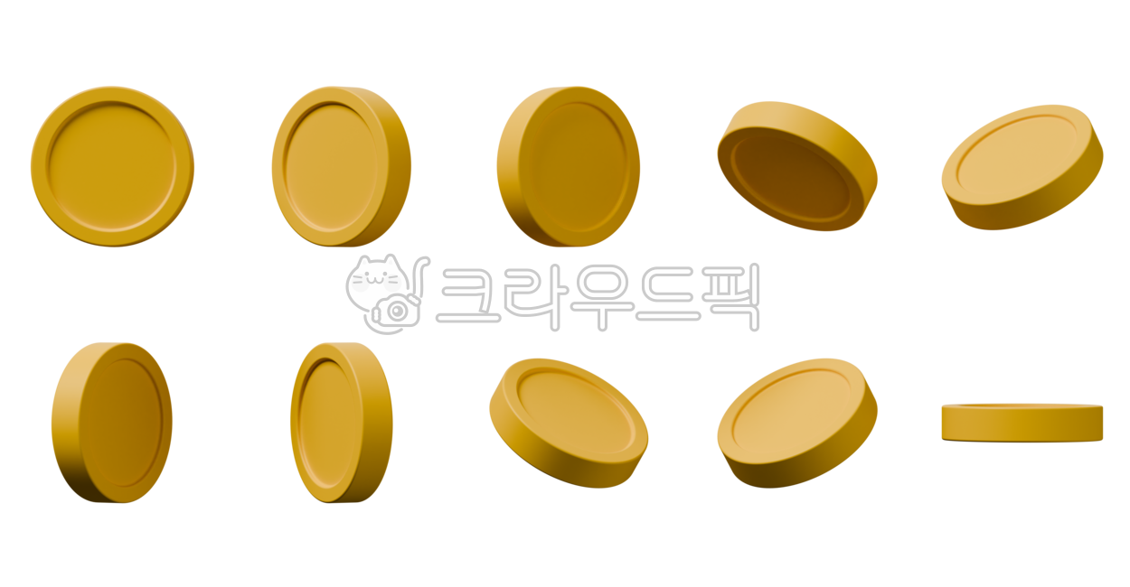 3d, 동전, 코인, 돈, money, 사진,이미지,일러스트,캘리그라피 - design mimyo작가