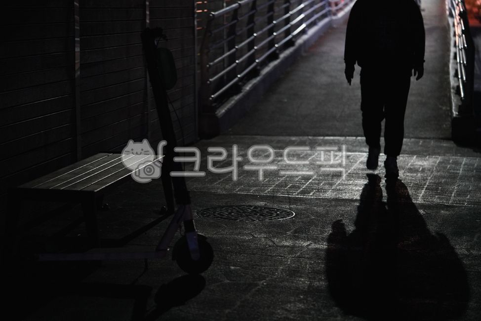 horror,shadow,night,kickboard,vehicle,person,darkness,human