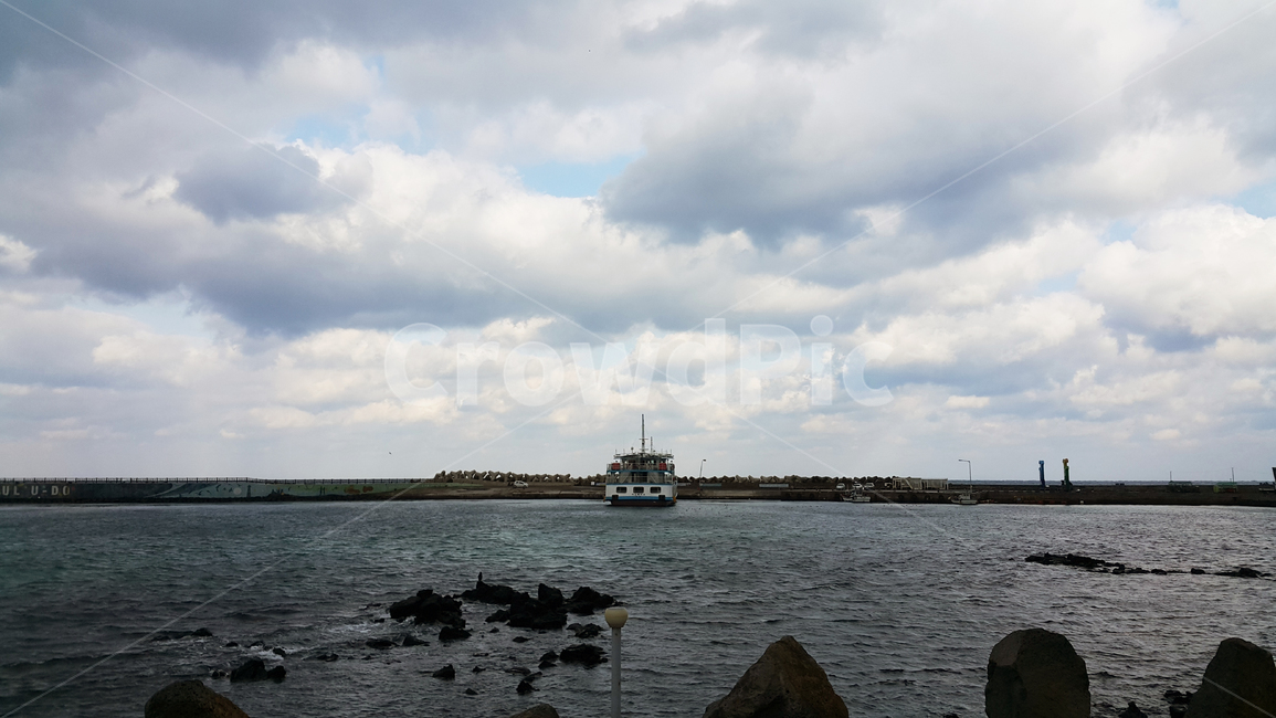 바다,배,하늘,경치,구름,풍경,watercraft,선박,보트,boat