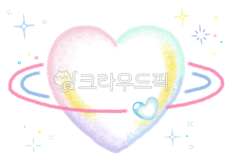 하트, 우주, 반짝이, 귀여운하트, 하트이미지, 사진,이미지,일러스트,캘리그라피 - JSD World작가