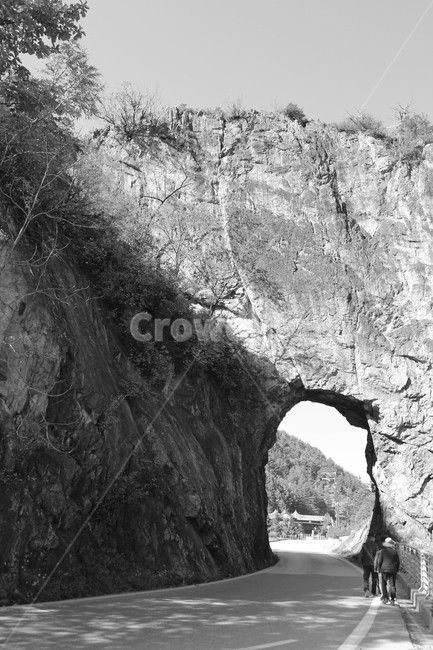 nature,자연,구문소,돌터널,흑백,흑백,모노톤,monochrome,black and white